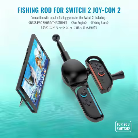 Fishing Rod NS2285 for Switch 2 with R Key,Fish Game Kit For Switch 2 for Legendary Fishing/Fishing 