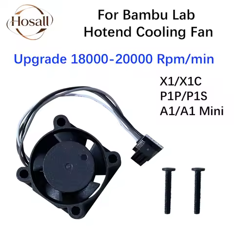 Upgrade for BambuLab A1 Mini X1 X1 Carbon P1P P1S Hotend Cooling Fan,Silent 2510 Fan with Cable Rapi