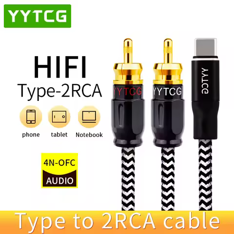 USB C RCA Audio Cable Type-C to 2 RCA Cable 2rca Jack Type C RCA Cable for Huawei Sumsung Xiaomi Spe