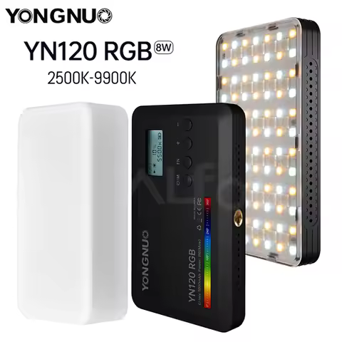 Yongnuo YN120 RGB Full Color 2500K-9900K Mini On-Camera LED Video Light YN120RGB 3000mAh Pocket Phot