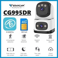 VSTARCAM CG995DR Sim Net / CS995DR WiFI SUPER HD 1296P 3MP x 2 เลนส์กล้อง กล้องวงจรปิดใส่ซิม