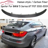 F07 Real Carbon Fiber Haman Style Spoiler For BMW 5 Series GT F07 535i 550i Trunk Boot Lip Spoiler S
