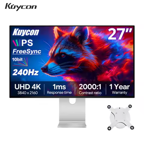 480Hz 240Hz 1ms Computer Monitor Kuycon P27ZB 27 Inch 4K Desktop Display 1ms HDR600 1.07 Billion Col