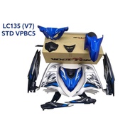 VDOCTOR LC135 V4-V7 BODY COVER SET STANDARD VPBMC BIRU SILVER BLUE SILVER STANDARD DESIGN SIAP TAMPA