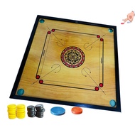 Standard Size Carrom Board Set With Carrom Men & Stricker (82cm x 82cm) / Papan Karom & Buah Karom (