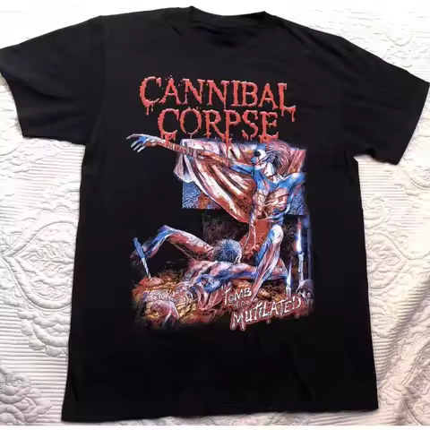 Cannibal Corpse Band Shirt Large Tomb of The Mutilated Black Death Metal Music Men Women Tshirt Summ