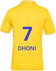IPL Cricket CSK 2019 Jersey Supporter T Shirt DHONI 7 Custom Print Name No Chennai Super Kings Unifo