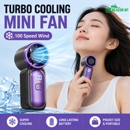 6000mAh Portable Mini Handheld Turbo Fan 3.5 Inch 16900RPM High Speed Kipas Mini Travel Fan