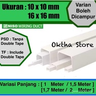 NISO TF PSD cable duct duct duct ducting tray cable protector duct cable 10 x 10 / 16 x 16 mm 1 mete
