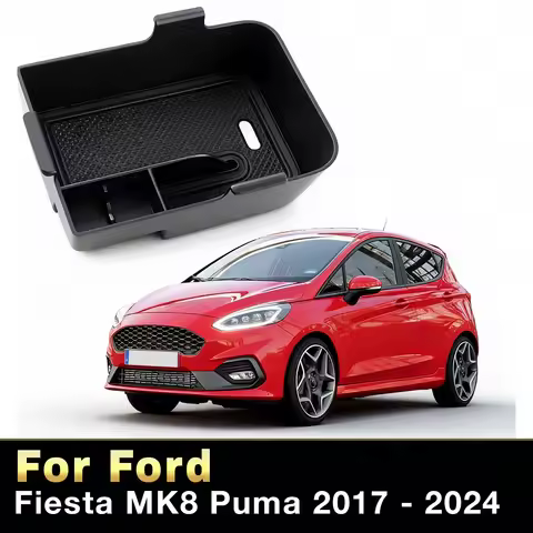 ABS Central Armrest Sundries Storage Tray Anti-scratch For Perfect Fit Ford Fiesta MK8 Puma 2017-202