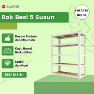 Rak Besi 5 Susun Rak Besi Siku Rak Gudang Serbaguna Rak Aquarium 120x50x180CM