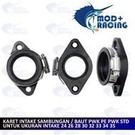 INTAKE RUBBER EAR PE PWK PWL PWM CARBURETOR GOOSE NECK GL TIGER MEGAPRO MP GLPRO 24 26 28 30 32 33 3
