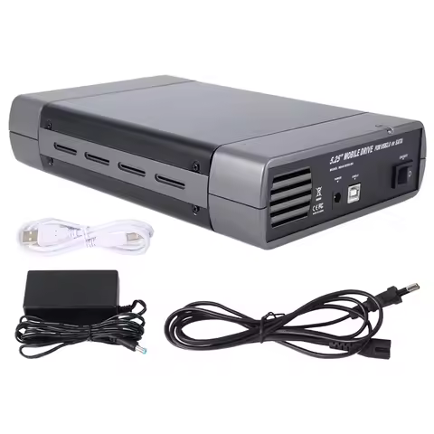 5.25 inch Optical Drive Case 3.5 inch SATA USB2.0 External HDD CD DVD External Enclosure EU Plug