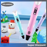 [yolanda2.sg] 3D Drawing Pen Creative 3D Doodle Pen Adjustable Temperature LCD Display for DIY