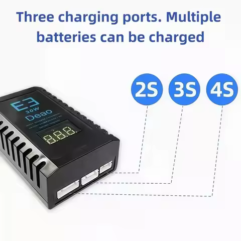E3 30W balanced charger, simple charger, 2S 3S 4S lithium battery charging, 7.4V 11.1V 14.8V