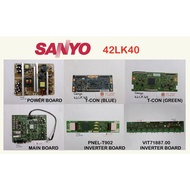 SANYO LCD TV 42LK40 LCD-42LK40-HD Power Board CCP-3400ST Main A30C5 T-Con T460HW03 LC420WUN-SCA1 Inv