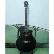 HITAM Yamaha Apx-500 Black Brand Electric Acoustic Guitar Eq7545