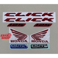 MERAH Honda CLICK CLICK CLICK Red 3D ABS Embossed Logo Emblem CLICK Wings 125 150 Red Package