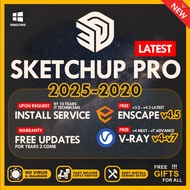🔥 SketchUp Pro 2025 +Vray 7 +Enscape 2025 🔥 Latest Version | Lifetime | Full Version