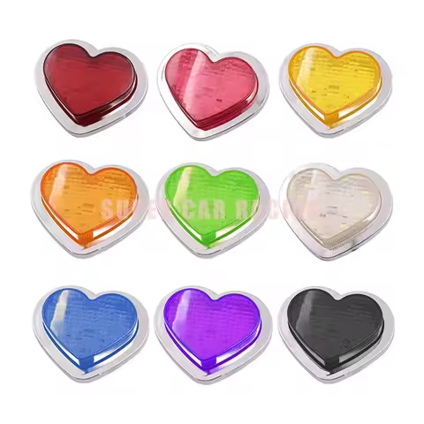 Racing NEW JDM Car Side Marker LED Heart Light Turn Signal Indiactors 12V Heart Shape Colorful Led S