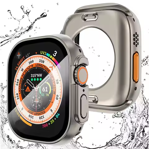 Screen Protector Cover for Apple Watch 41mm 40mm 45mm 44mm PC Front&Rear Bumper Case Change To Ultra
