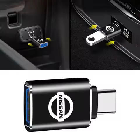 Car Type-C To USB 3.0 Interface Mini Converter Charging Adapter For Nismo Nissan Almera Tiida Juke T