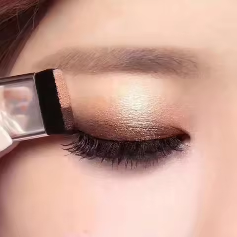 Two-color Matte Eye Shadow Double Small Box Lazy Eye Shadow Easy to Carry Eyeshadow Tray Professiona