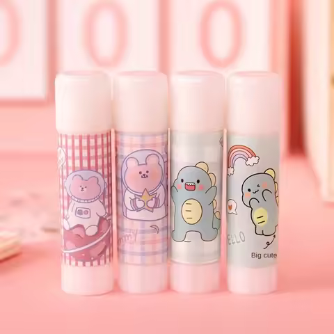Cute Cartoon Solid Glue Stick Solid PVA Children Art Craft Supplies Office Glue Stick