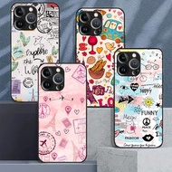 London Pizza 02 Tempered Glass Phone Case For IPhone 16 15 14 13 12 11 Pro XS Max Plus Mini X XR 8 7