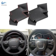 Car Steering Wheel Leather Cover Trim For Audi 4-Spoke with multi-function button A3 8P A4 B7 B8 A5 