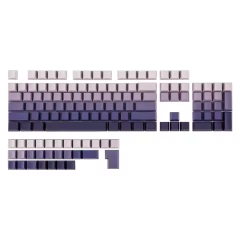 EPOMAKER Lavender 133 keys Keycaps Set Cherry Profile Double Shot PBT Material for ANSI/ISO Mechanic