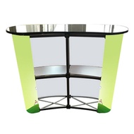 2*2 Portable Pop Up Trade Show Display Exhibition Counter Promotion Podium Table Stand Booth with Wa