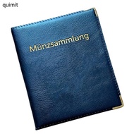 QUIM 480 Pockets Coin Collecting Album for Collector PU Leather Coin Collection Book Coin Storage Al