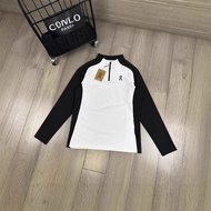 T69H On Half-Zip Long Sleeve Shirt for Men, Track and Field Training Wear, Running Sports Stand Coll