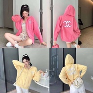 Hooded Sweater With Chanel Front Zipper Hood