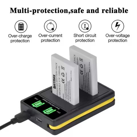 EN-EL5 ENEL5 Camera Battery& LED USB Charger for Nikon Coolpix P530 P520 P510 P100 P500 P5000 P5100