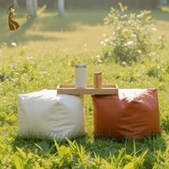 [kokiya] Unfilled Pouf Cover 44cmx44cmx41cm Square Cushion for Indoor Home Under Desk