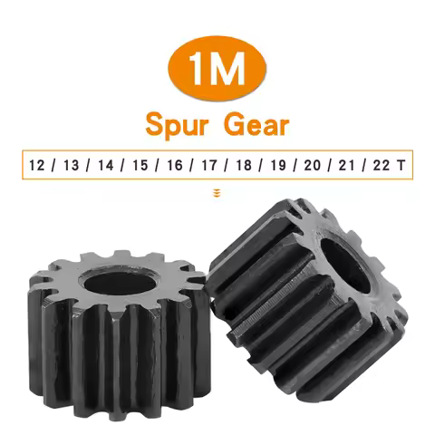 Spur Gear 1M-12T/13T/14T/15T/16T/17T/18T/19T/20T/21T/22T SC45# Carbon Steel Blackening Cylindrical G
