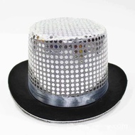 Sequin Top Hat. Shiny Magician Hat
