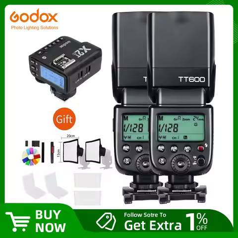 Godox 2x TT600 2.4G Wireless Camera Flashes Speedlites With X1T/X2T Transmitter Trigger For Canon Ni