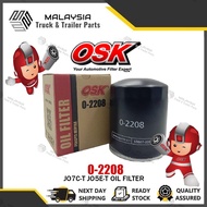 OSK O-2208 HINO/UD ENGINES SERIES J07E-T J07C-T J05E-T OIL FILTER (15607-2200)