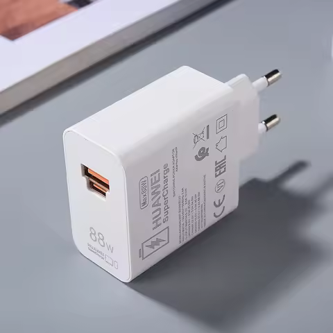 Original HUAWEI Dual Ports Charger 88W EU Super Fast Charger USB A/C PD Power Adapter 1/2M 6A Type C