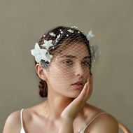 Fashion Celebrity Diamond Mesh Veil, Elegant Masquerade Face-covering Veil