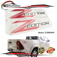 สติ๊กเกอร์ sticker Z - EDITION พื้นเทาบอล Z แดง (ตามรูป) สติ๊กเกอร์ ติด toyota hilux revo zedition.ม