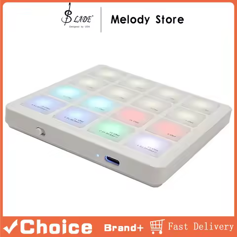 M-VAVE SMC-PAD Wireless MIDI Controller Pocket Pad USB-C Interface Portable Design Suitable Percussi