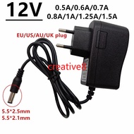 12V AC DC Power Supply Adapter 12V 0.5A 0.6A 0.7A 0.8A 1A 1.25A 1.5A AC/DC adaptor DC 12 Volt DC Swi