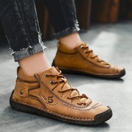 2023 Size 38-48 New Spot Fashion Boots Men's Casual Leather Rubber Non-slip Boots Handmade Shoes Formal Shoes Sneakers Large Size 38-48 47