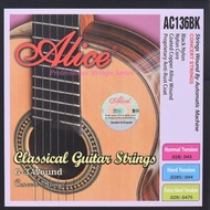 Guitar Strings Alice AC136BK-N Professional Steel Core Acoustic Guitar String Upgrade with 6 Strings