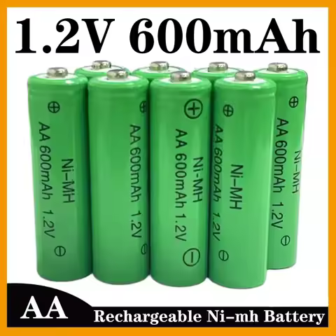 AA Battery 600mAh Rechargeable Battery NI-MH 1.2V AA Battery for Remote Control, Clock, Mouse, Compu