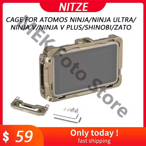 Nitze Cage for Atomos Ninja/Ninja Ultra/Ninja V/Ninja V Plus/Shinobi Connect Monitor with HDMI-compa